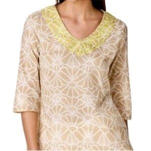 Calypso St Barth for Target Embroidered Cotton Tunic Top Size S